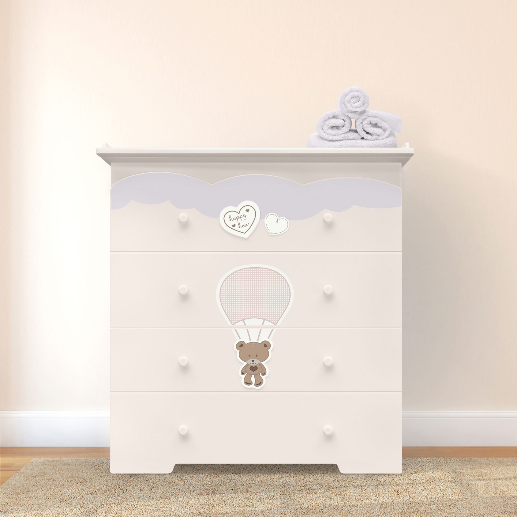Комод Nuovita Stanzione Cute Bear Ваниль - фото 11