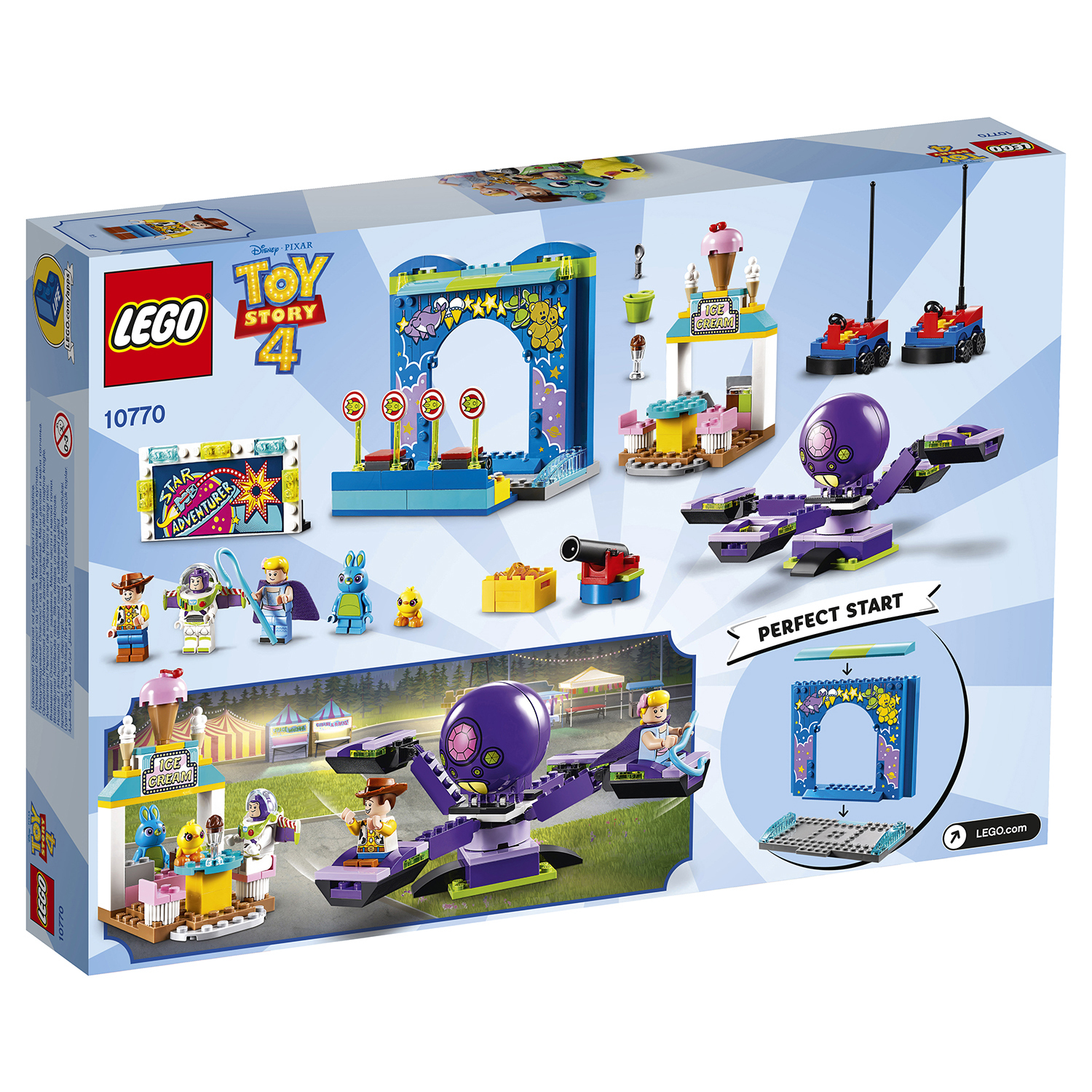 Конструктор LEGO 4+ Парк аттракционов Базза и Вуди 230 дет. - фото 3