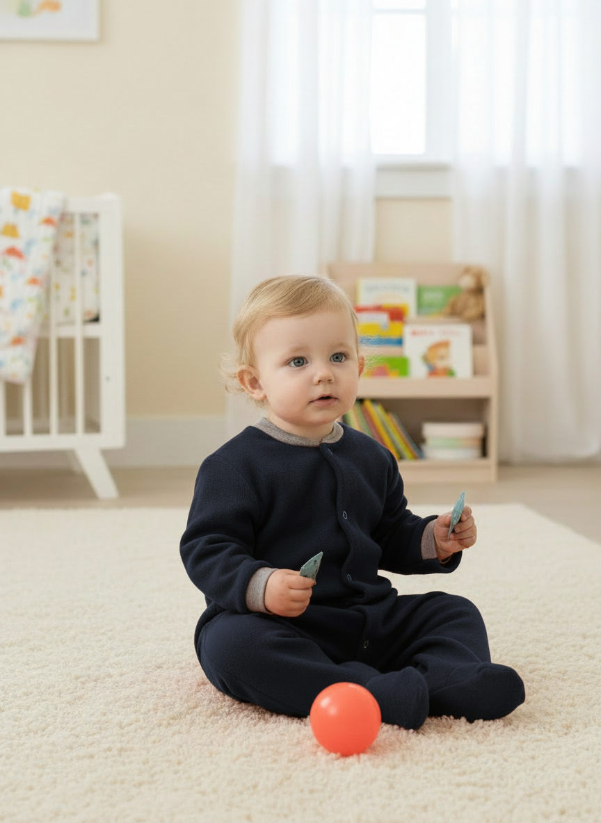 Изображение товара Теплый флисовый комбинезон для новорождённых Утенок 62 размер