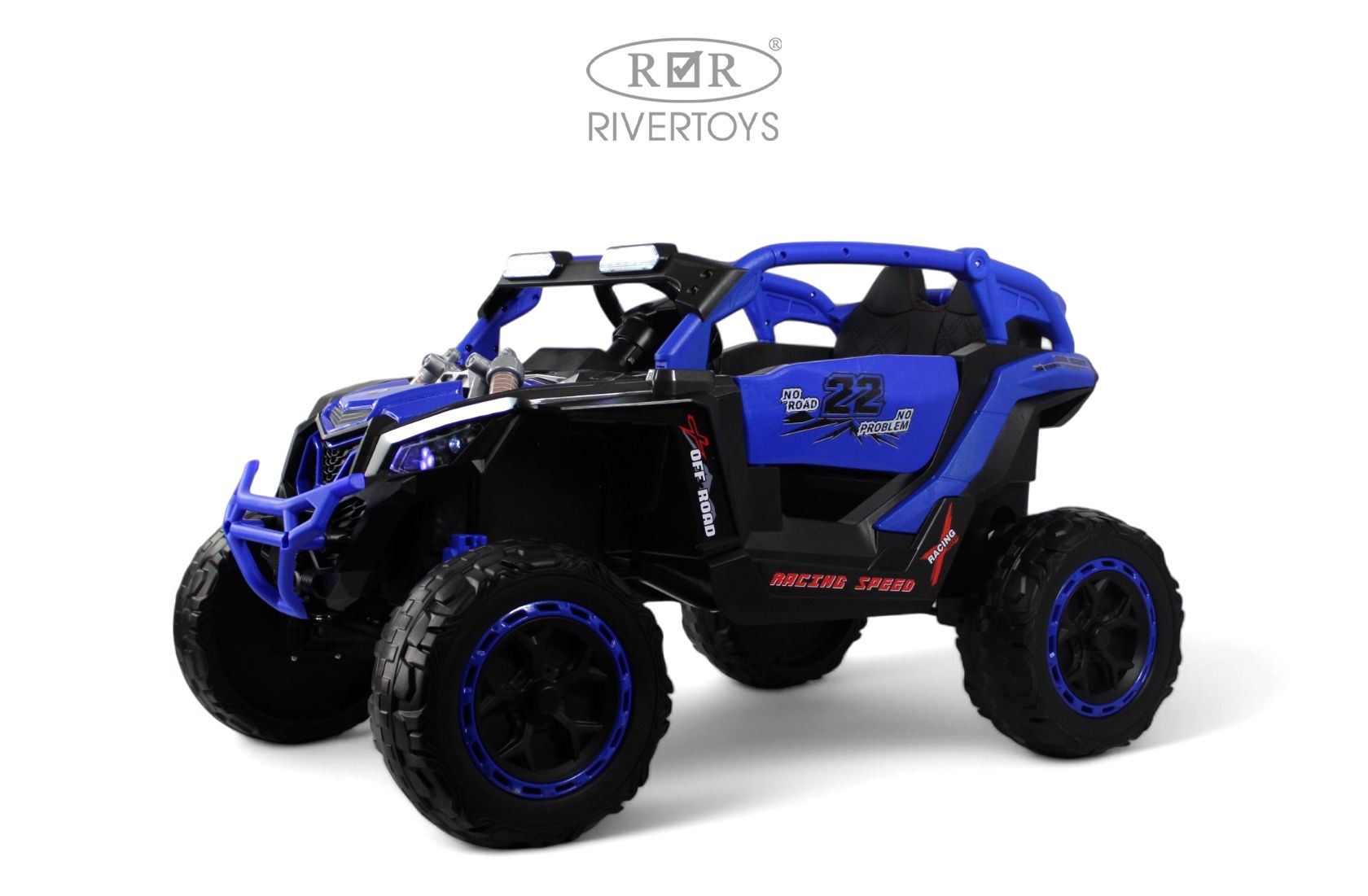 Электромобиль RIVERTOYS K707AM-A-BLUE С пультом ДУ - фото 1