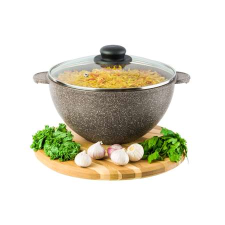 Казан Elan Gallery 4 л Гармония Вкуса коричневый опал с крышкой D24