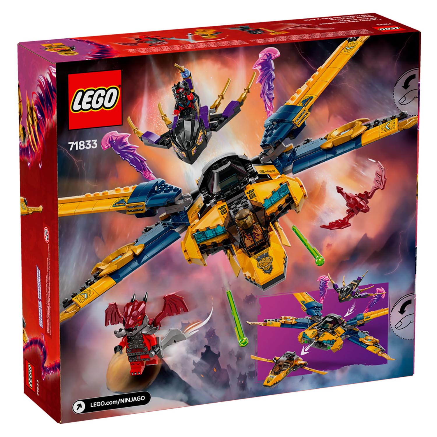 Конструктор LEGO NINJAGO Штурмовой самолет Рас и Арин 510 дет. - фото 2