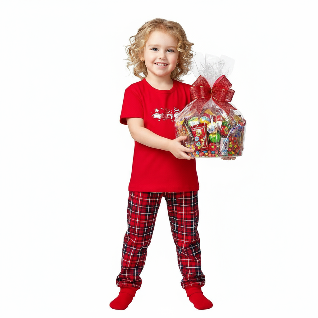 Пижама Утенок 827п красный гномы - фото 1