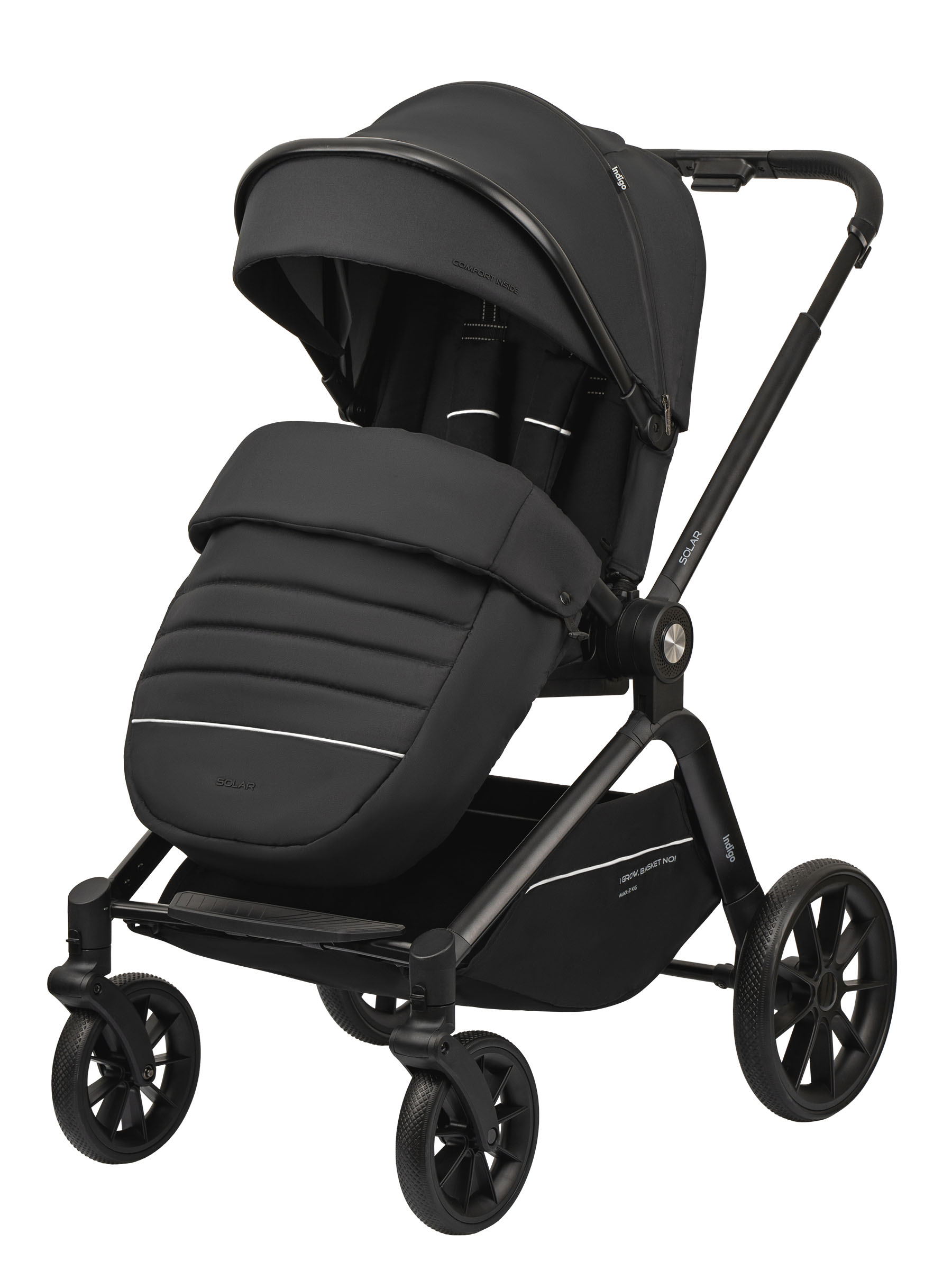 Коляска 3в1 Indigo Solar черный - фото 11