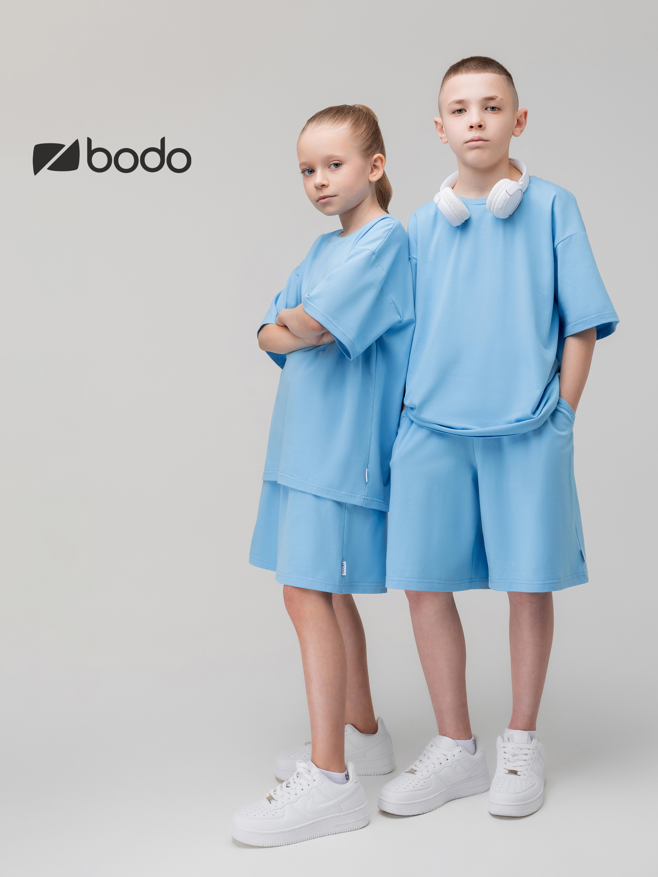 Футболка и шорты Bodo 46-26МU_голубой - фото 3