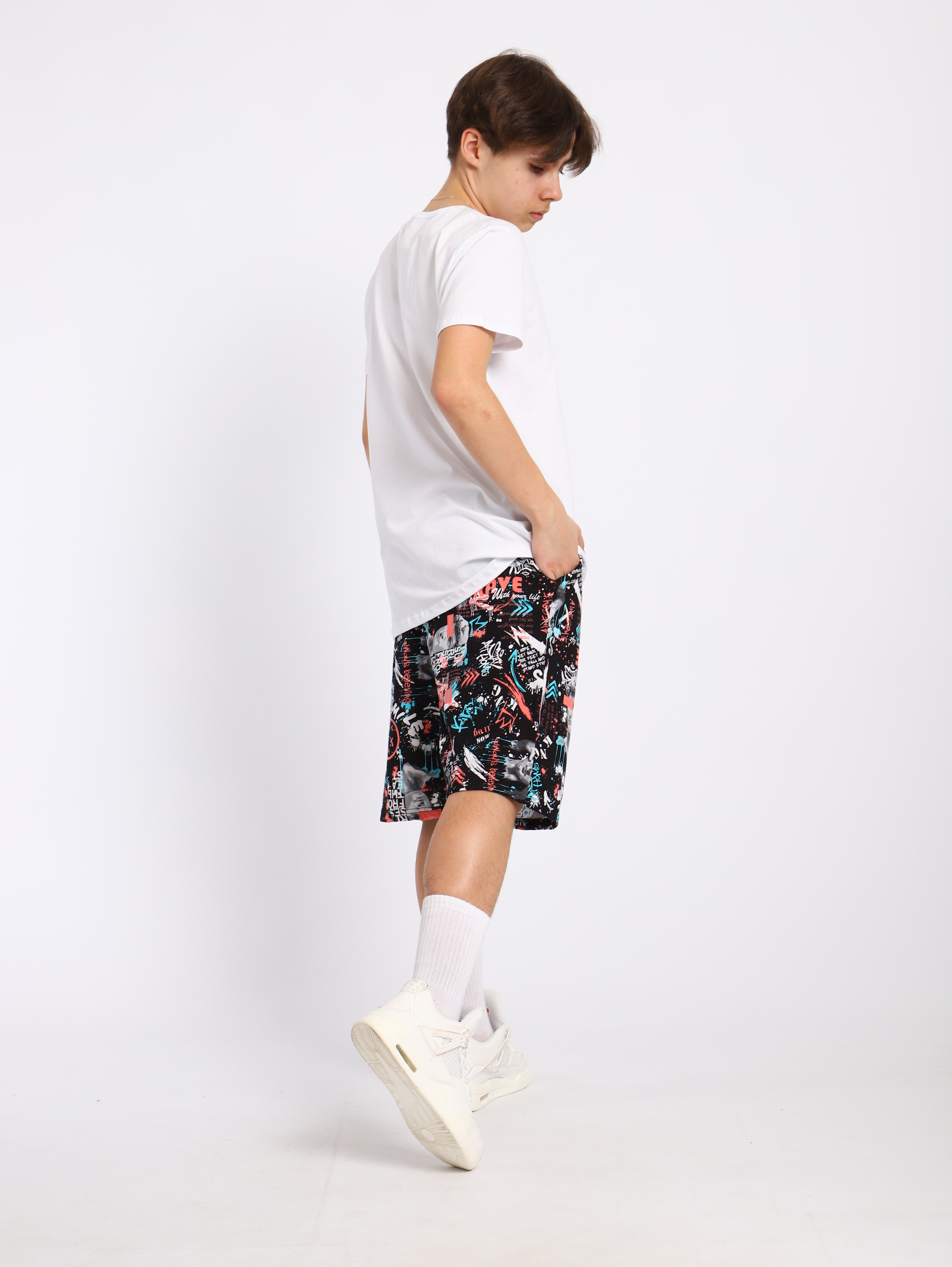 Шорты ЛАДОШКИ Шорты Федор черный граффити - фото 16