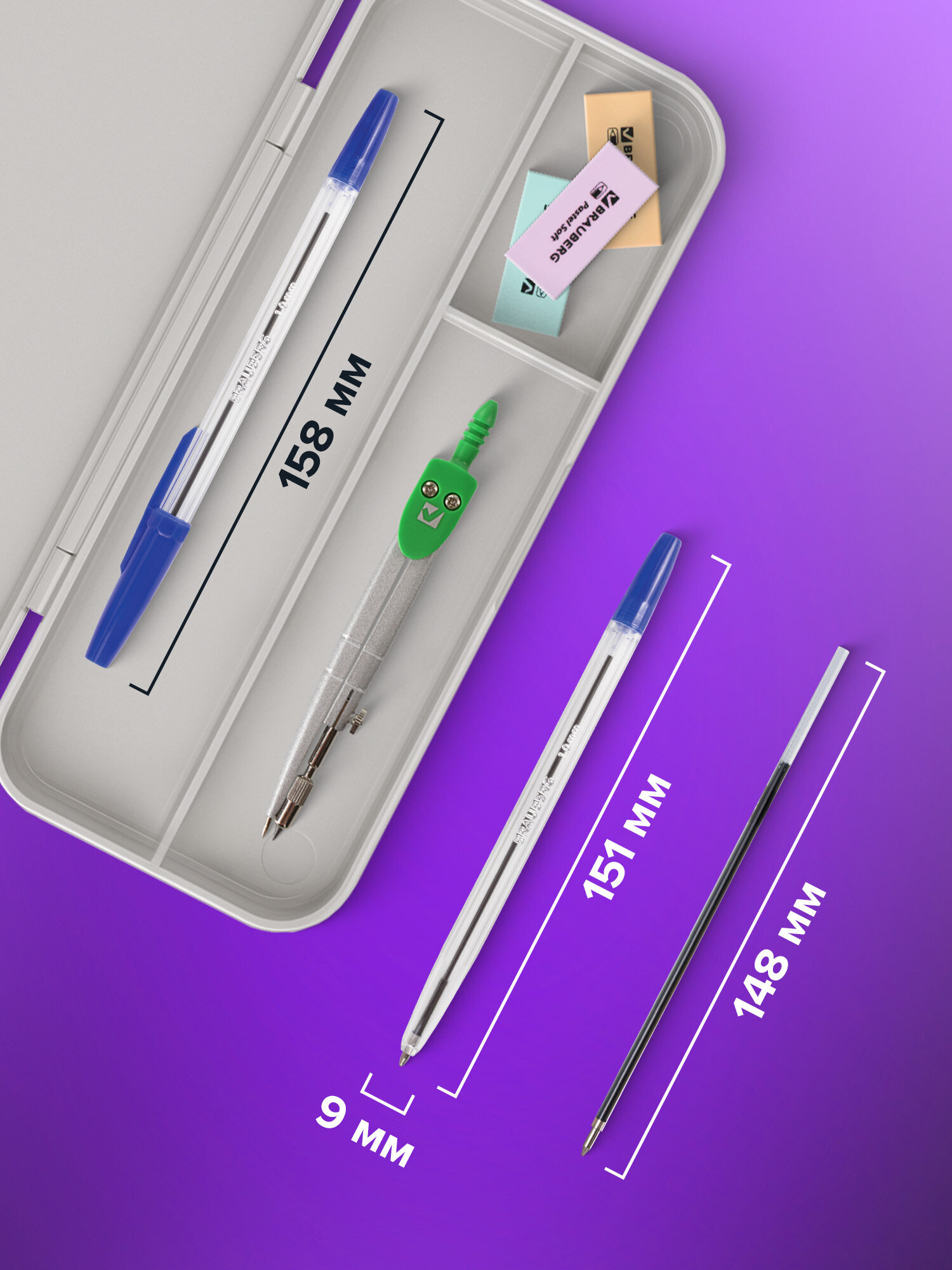 Ручка шариковая Brauberg 50 шт. - фото 4