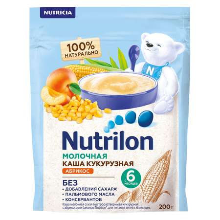 Каша молочная Nutrilon кукурузная абрикос-банан 200г с 6месяцев