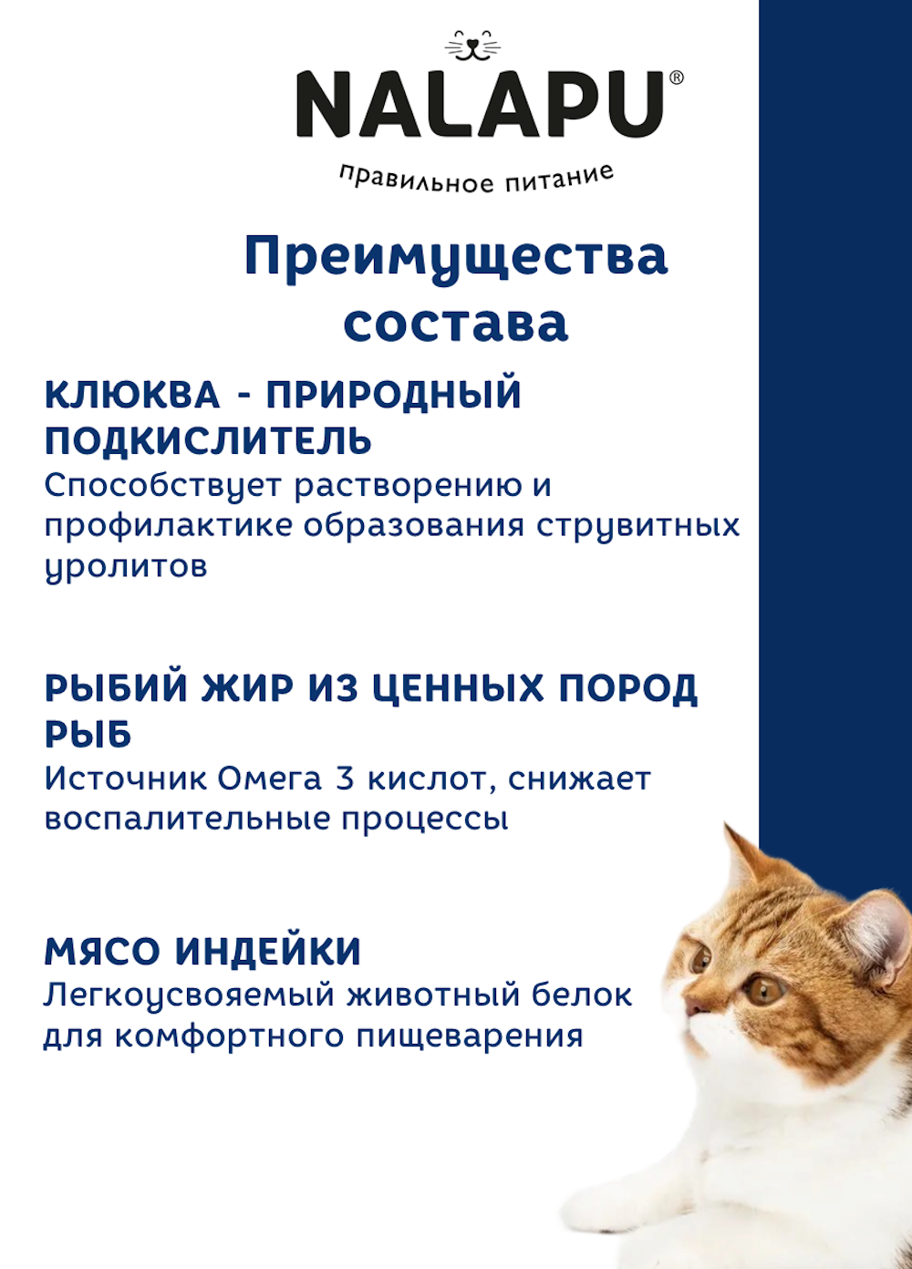 Корм для кошек NALAPU Urinary для стерилизованных с индейкой в желе 77г - фото 3