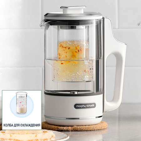 Электрический фито чайник Morphy Richards с выбором температуры mr6086w белый