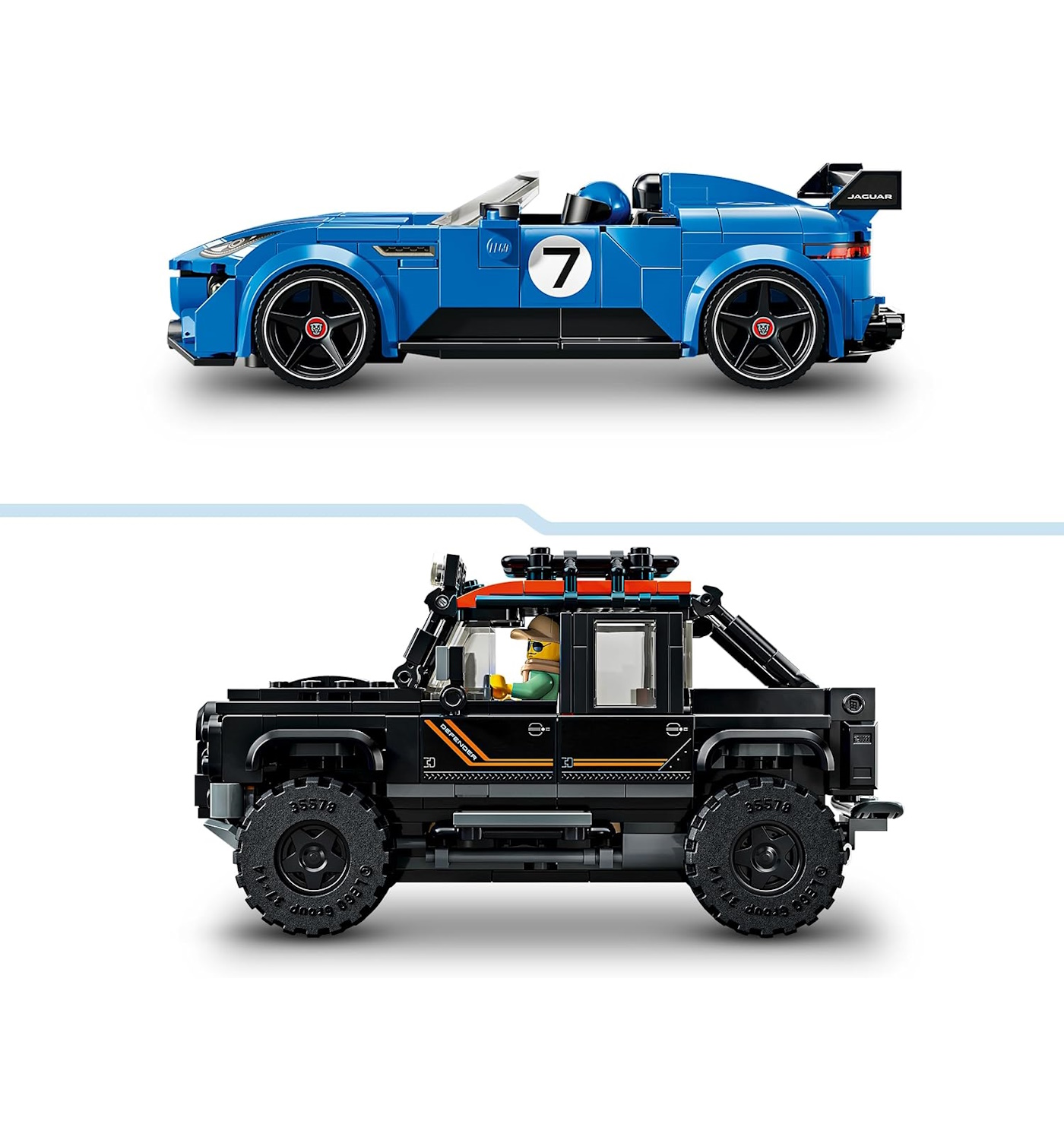 Конструктор LEGO Speed Champions Jaguar и Land Rover 740 дет. - фото 5