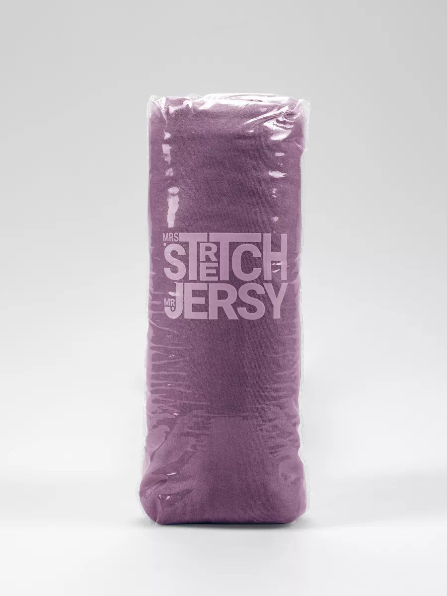 Простыня Mrs.Stretch Mr.Jersy Баклажан 180 x 200 см на резинке - фото 6