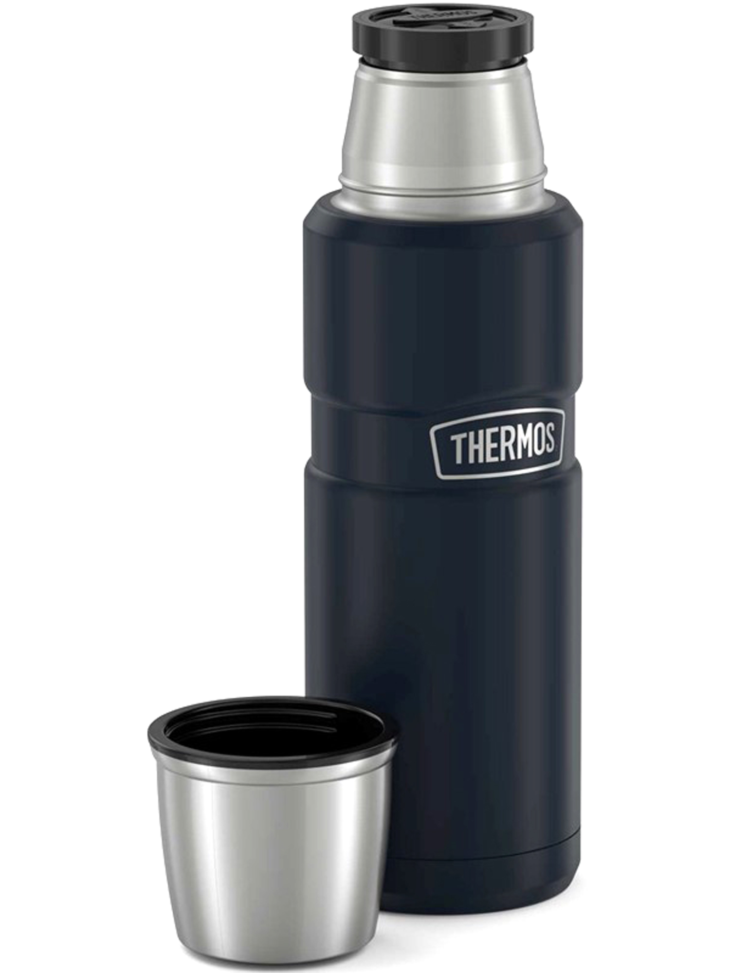 Термос для кофе чая 470 мл THERMOS KING-2000 тёмно-синий – нержавеющая сталь герметичный тепло/холод 12/24 часа - фото 10