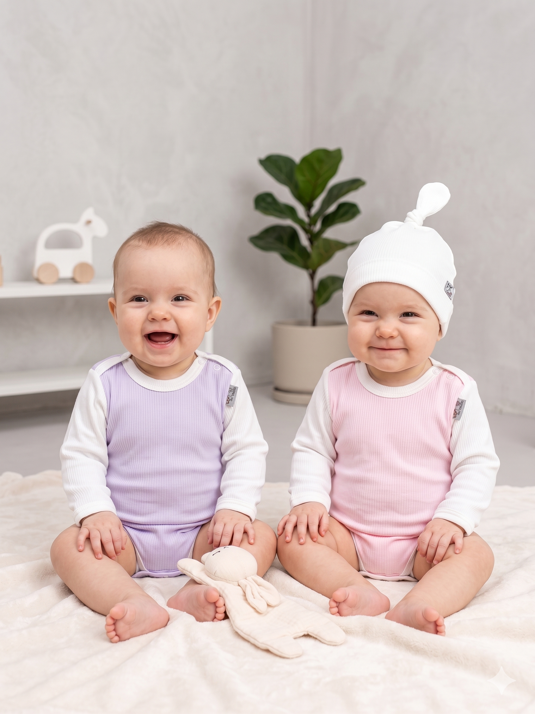 Изображение товара Комплект ТРИЯ 62 для новорожденных из мягкого интерлока