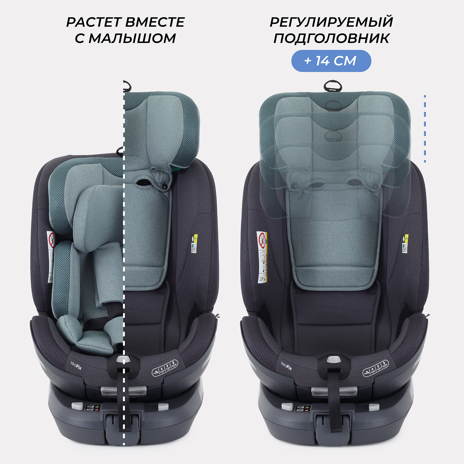 Автокресло Rant MultiFix Green Isofix 0+/1/2/3 (0-36 кг) зеленый - фото 9