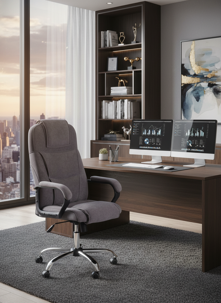 Изображение товара Компьютерное кресло TETCHAIR флок серый Изображение товара Компьютерное кресло TETCHAIR флок серый