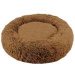Лежанка для животных Мой Друг круглая 90см высота 25см плюшевая с ворсом