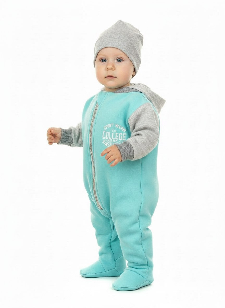 Изображение товара Комбинезон VGtrikotazh для новорожденных с начесом и рукавами Изображение товара Комбинезон VGtrikotazh для новорожденных с начесом и рукавами