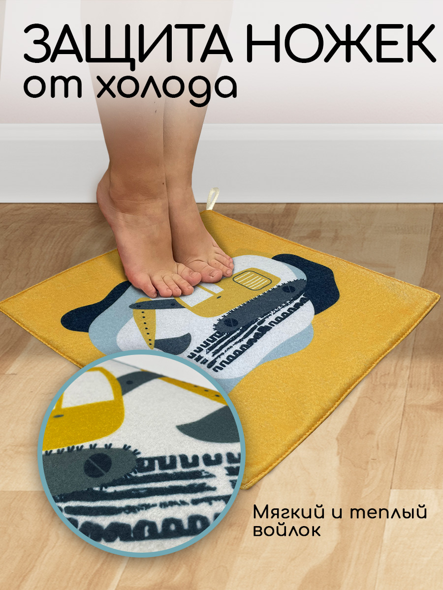 Ковёр придверный Textile NN Стройка 34 x 34 см 1 шт. - фото 5