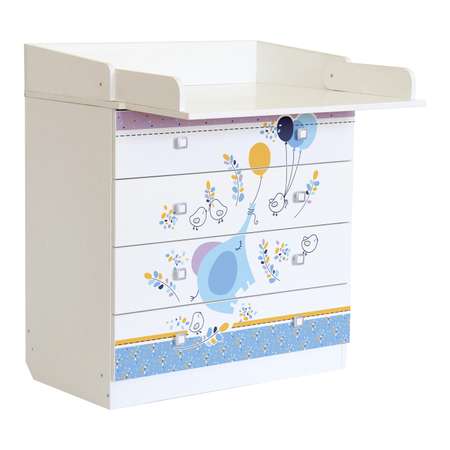 Комод Polini kids Simple 1580 Слоник на шаре Белый