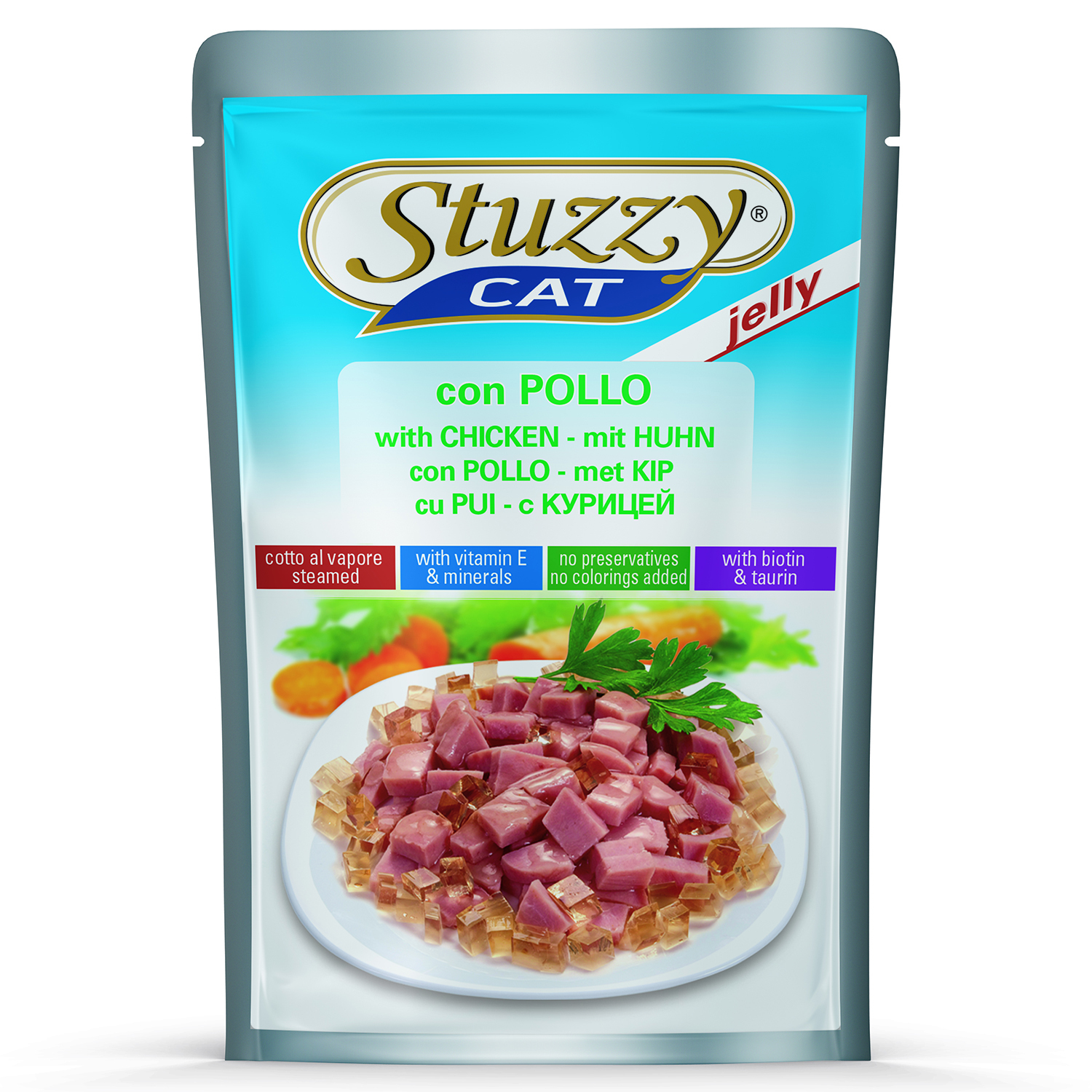 Корм для кошек Stuzzy с курицей в желе консервированный 100г - фото 1