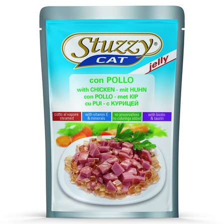 Корм для кошек Stuzzy с курицей в желе консервированный 100г