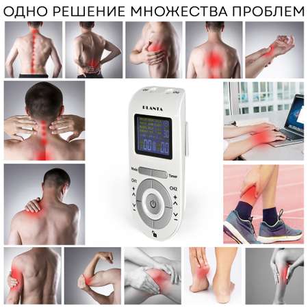 Миостимулятор Planta Массажер для тела EMS-300 2 канала 16 электродов EMS+TENS
