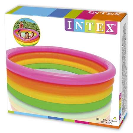 Бассейн детский надувной Intex Интекс для купания для воды для дачи из винила круглый от 2 лет