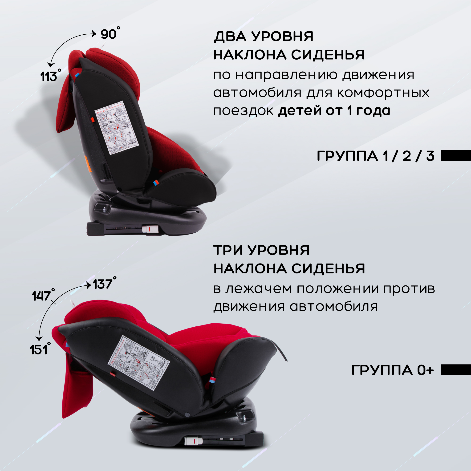 Автокресло Amarobaby Brilliant Isofix 0+/1/2/3 (0-36 кг) - фото 7