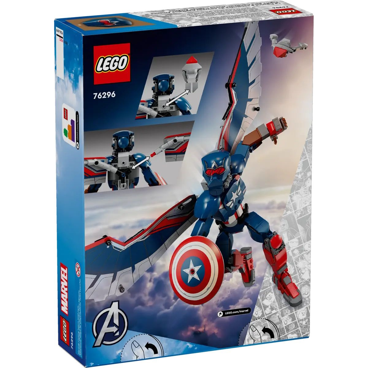 Конструктор LEGO Marvel Super Heroes Капитан Америка 359 дет. - фото 6