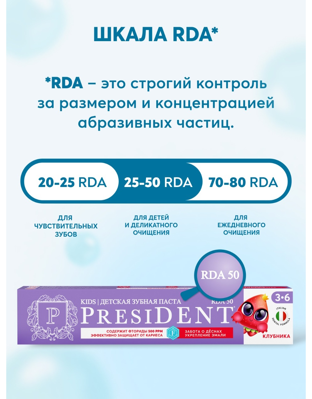 Зубная паста President Клубника 70 г - фото 7