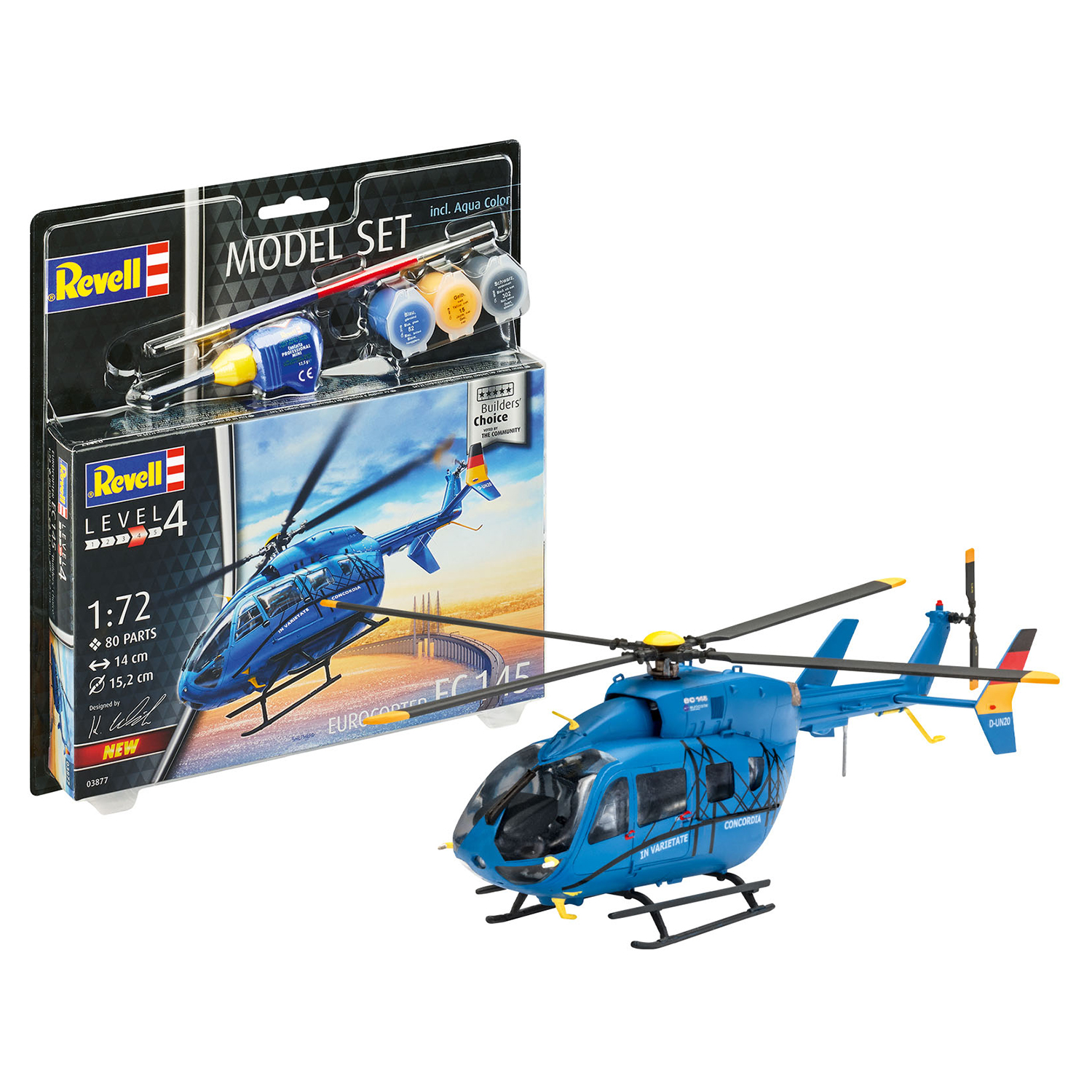 Сборная модель Revell Транспортный вертолёт Eurocopter EC 145 Builders Choice 63877 - фото 2