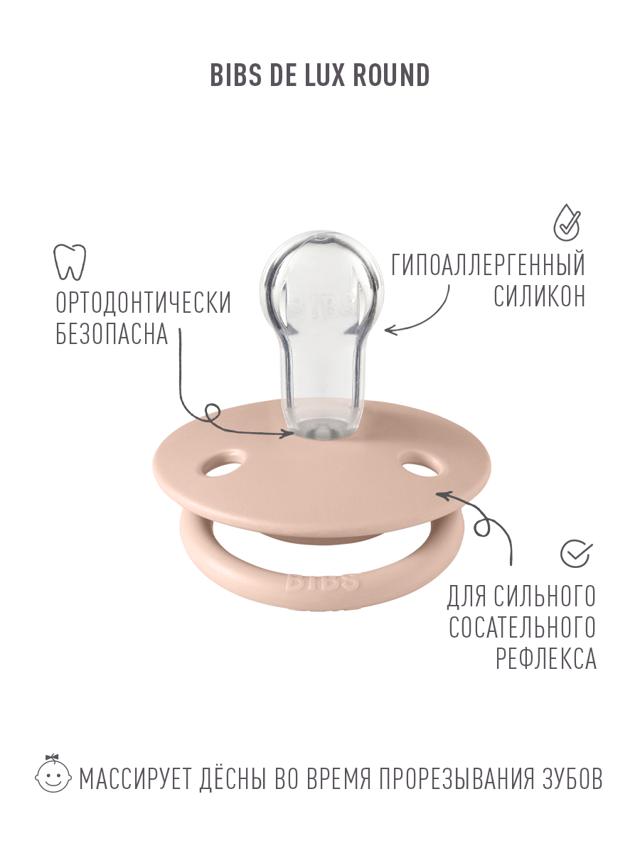Пустышка BIBS силикон анатомическая, классическая, ортодонтическая от 0 мес. 4 шт. - фото 7
