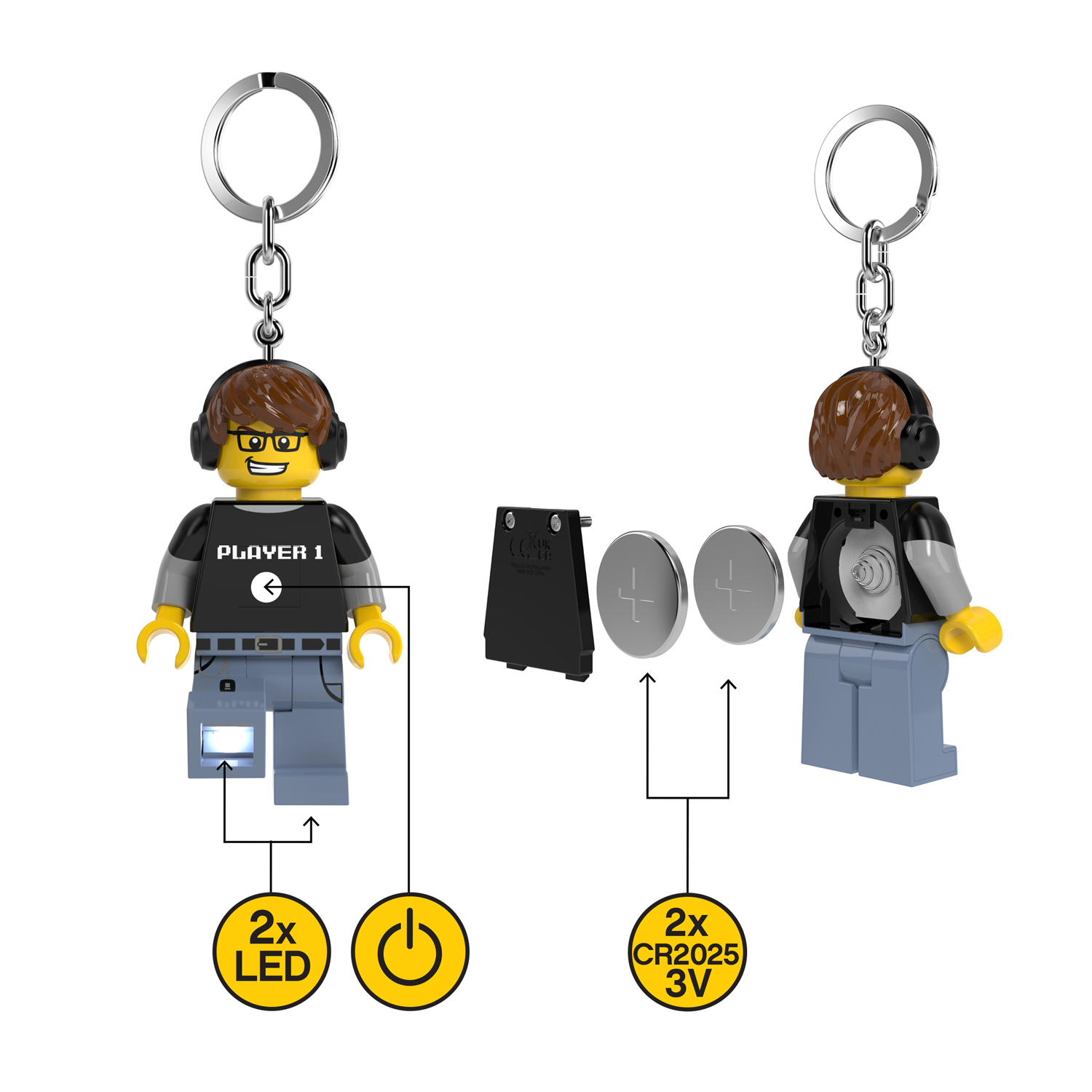 Брелок LEGO Minifigures - Игрок 1 шт. - фото 3