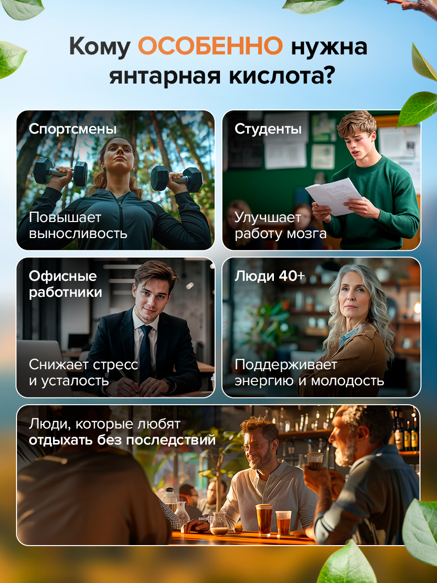 Янтарная кислота 500 мг Доктор Море 60 капсул - фото 6