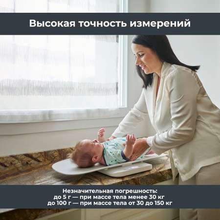 Весы электронные Nuvita Primipesi Connect 2 в 1, для новорожденных и взрослых до 150 кг
