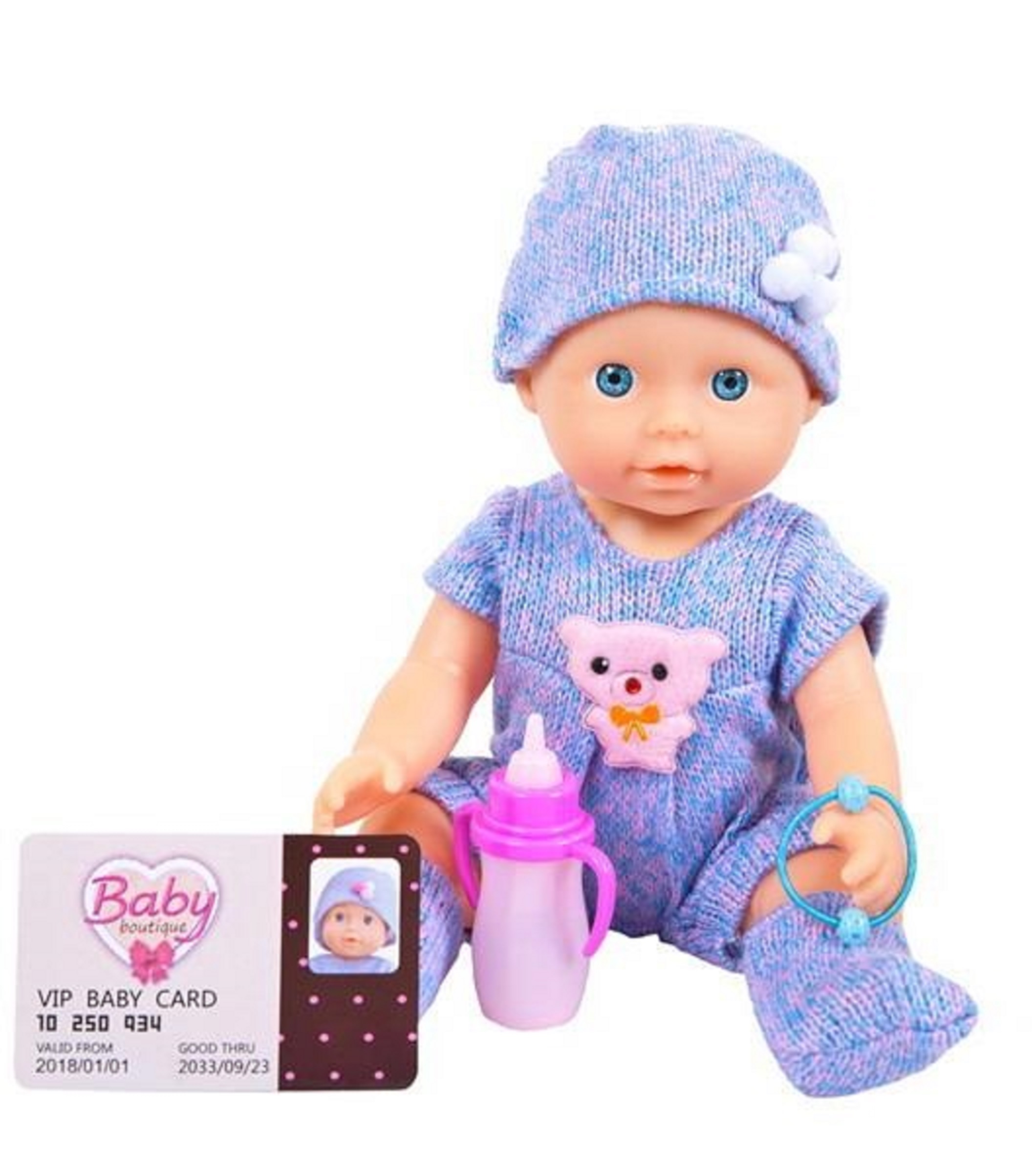 Кукла пупс Abtoys Baby boutique PT-01035/фиолетовая - фото 1