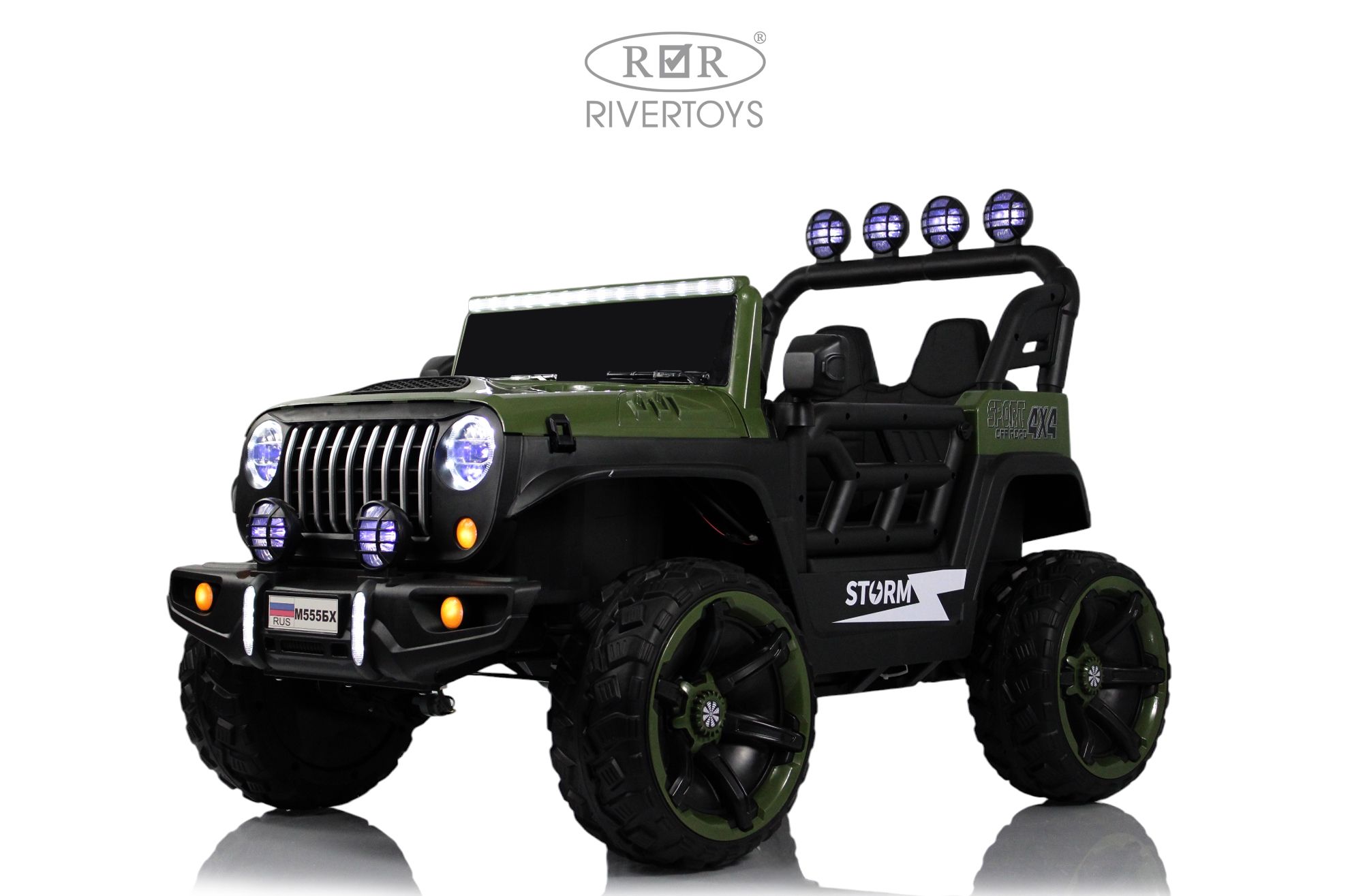 Электромобиль RIVERTOYS М555БХ-NEW-GREEN С пультом ДУ - фото 3