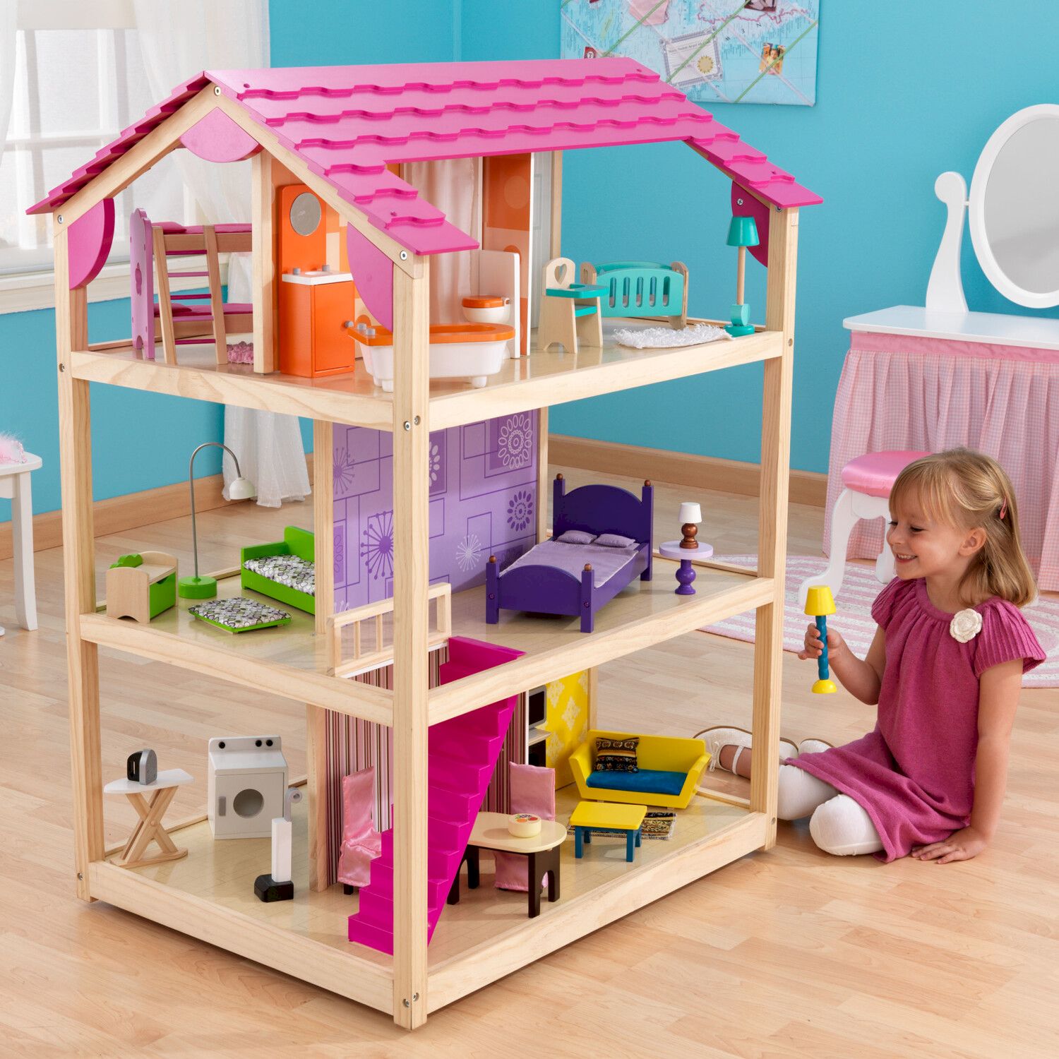 Домик для кукол KidKraft с мебелью 65078_KE - фото 1
