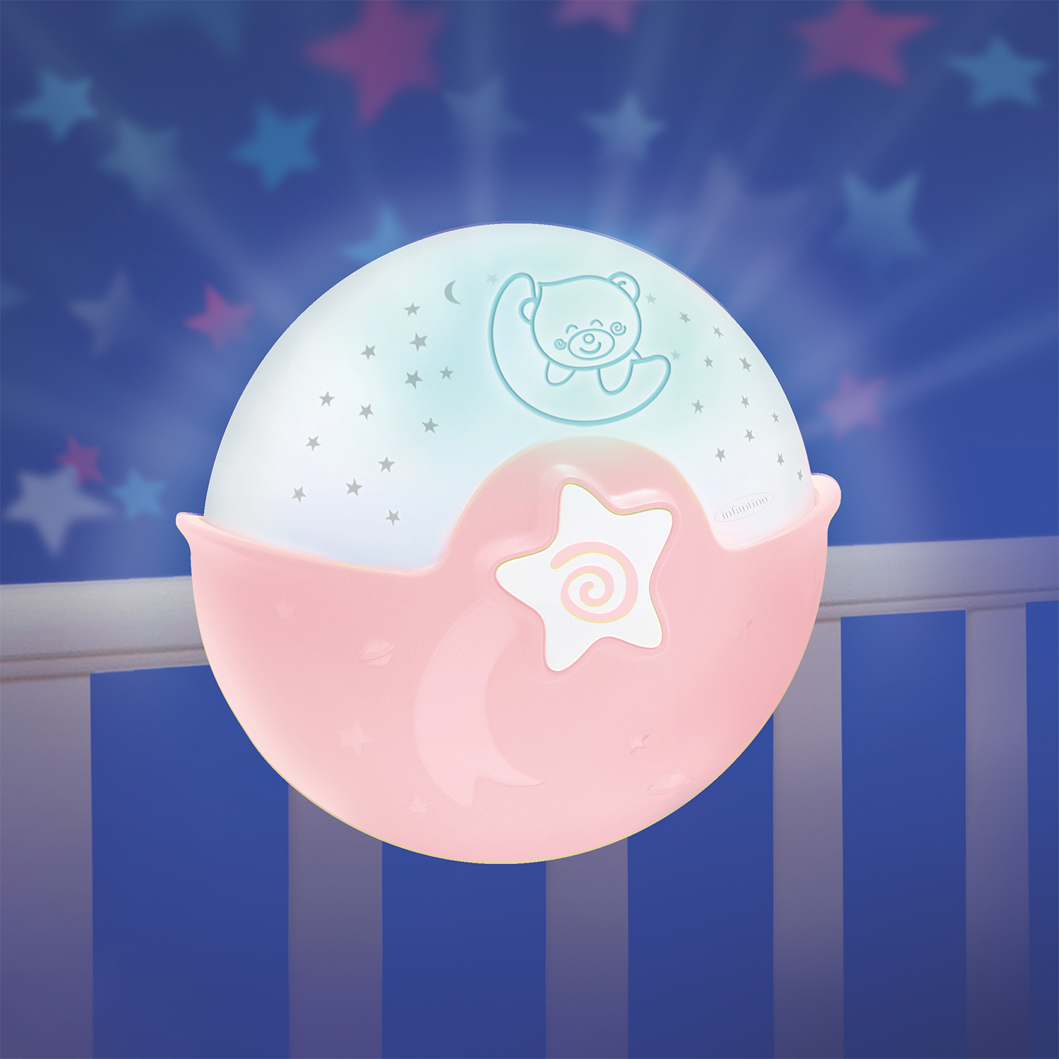 Игрушка ночник, проектор INFANTINO Ночник-проектор розовый - фото 4