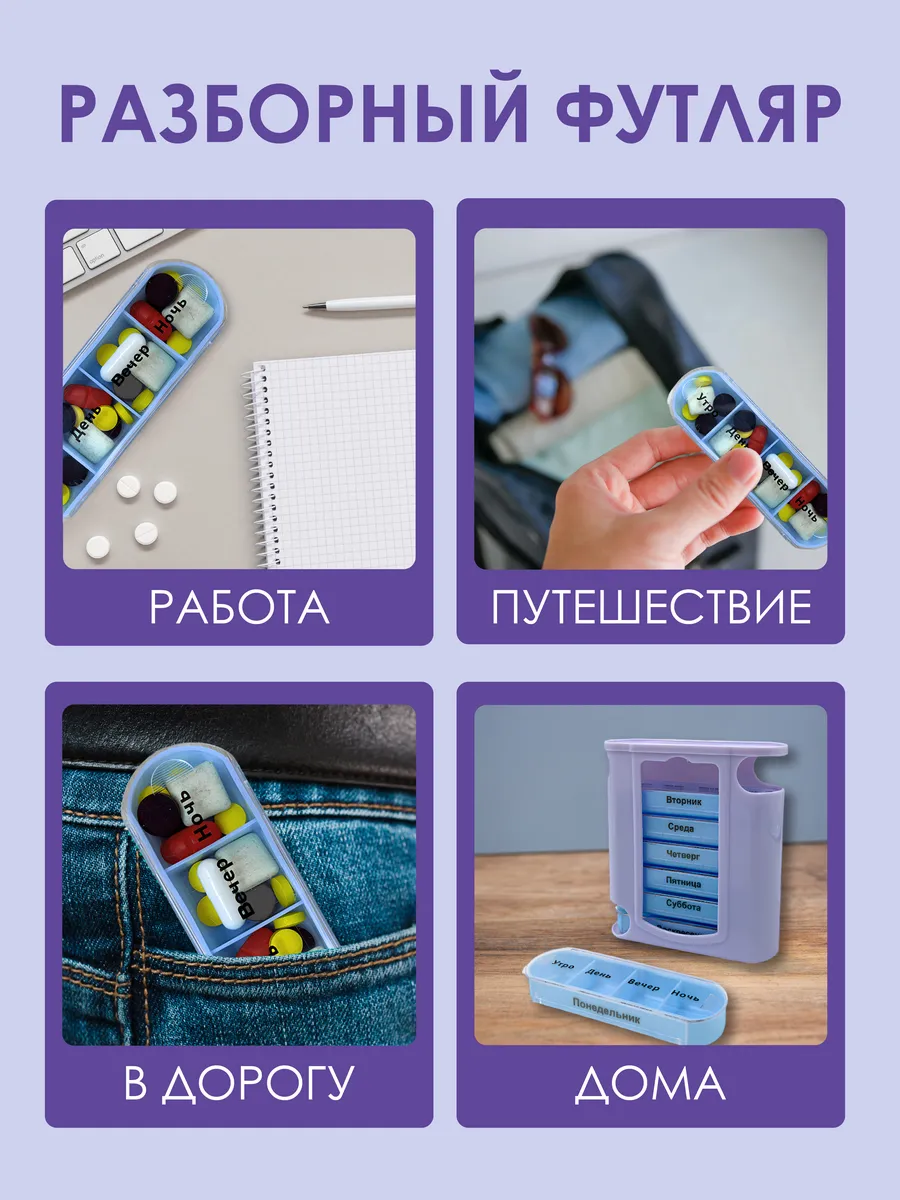 Таблетница на неделю AXLER органайзер для таблеток - фото 2