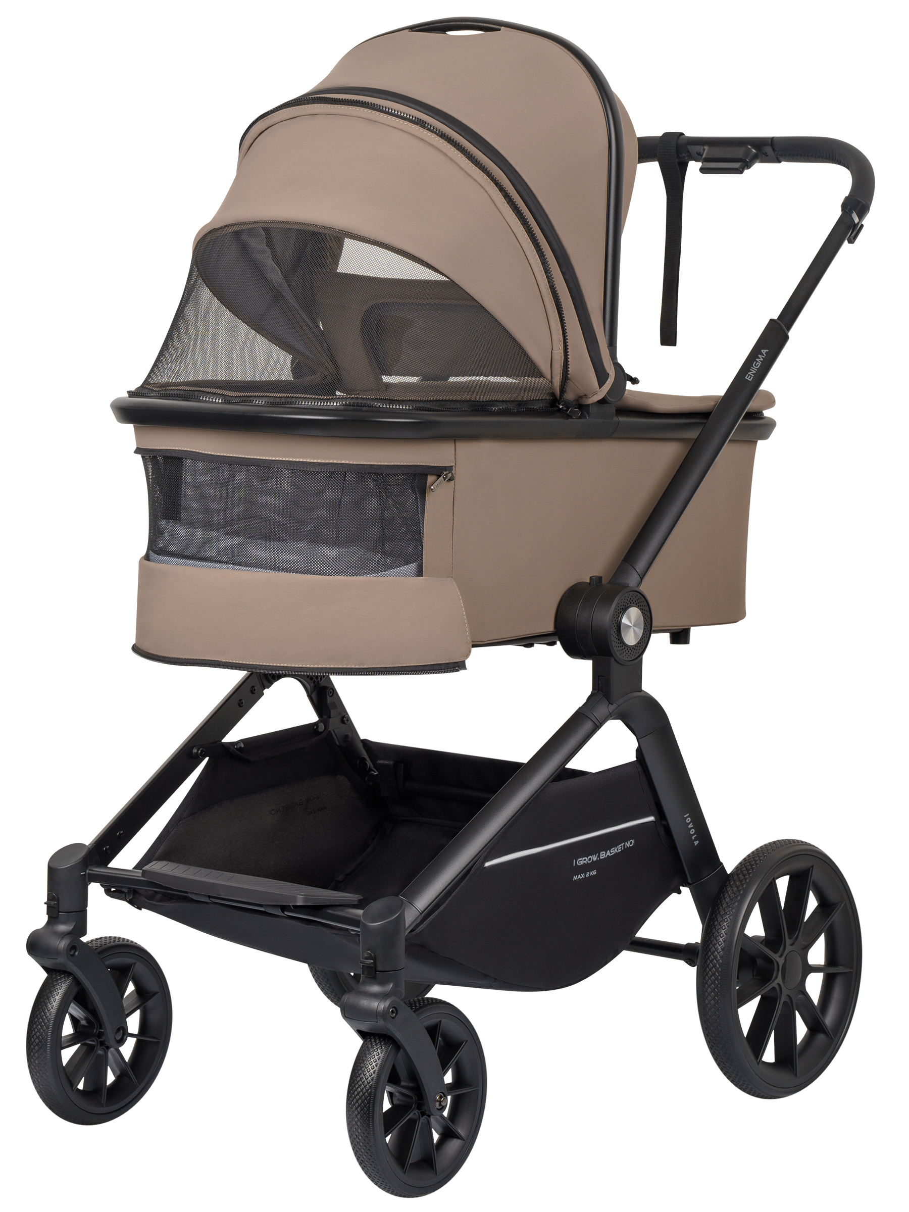 Коляска 2в1 JOVOLA Enigma универсальная коричневый - фото 15