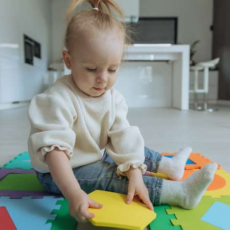 Развивающий коврик-пазл ElBascoToys Фигуры 9 элементов 28х28 см