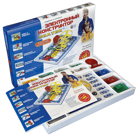 Конструктор Знаток электронный 180 схем сборная игровая модель