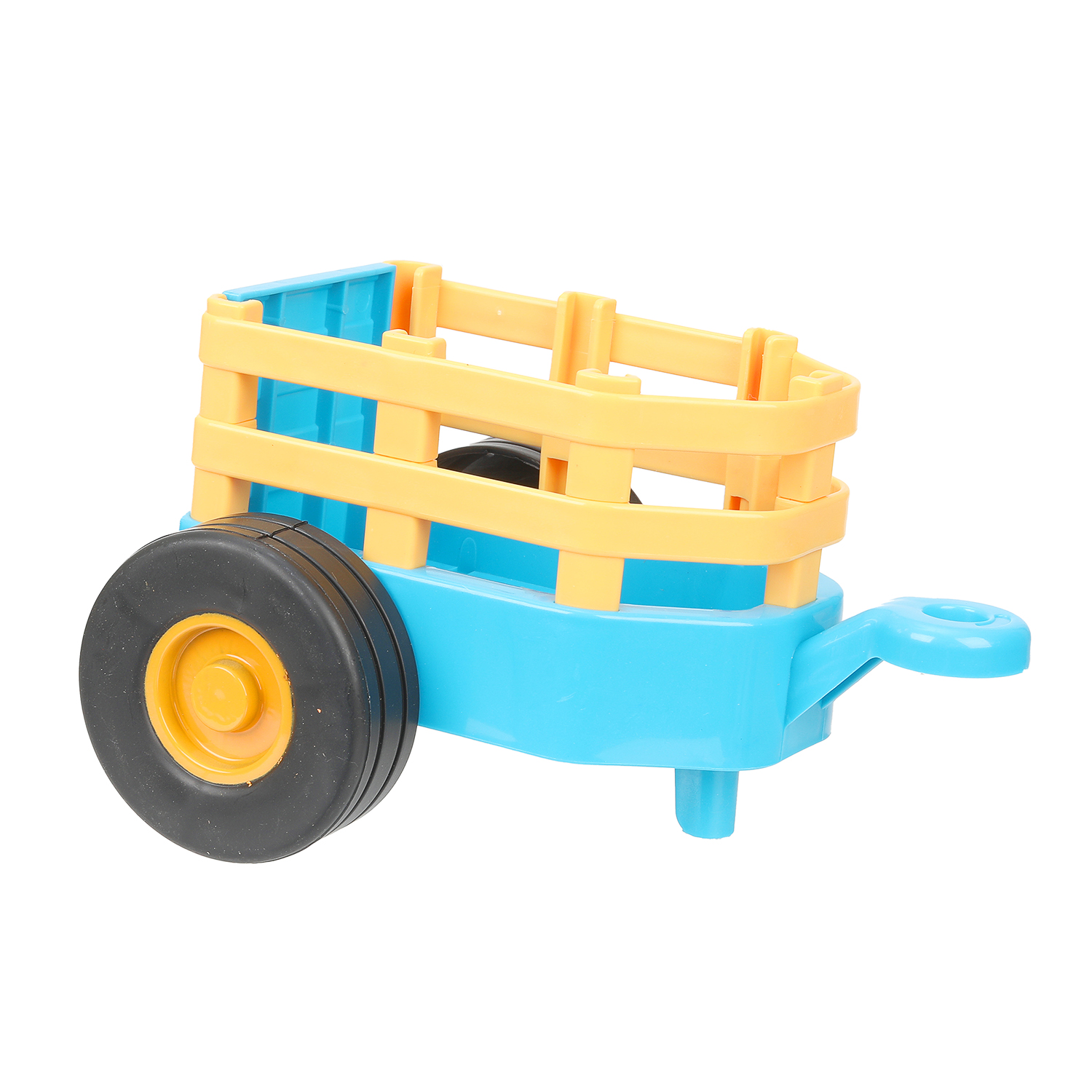 Каталка УМка Синий трактор на веревочке синий - фото 4