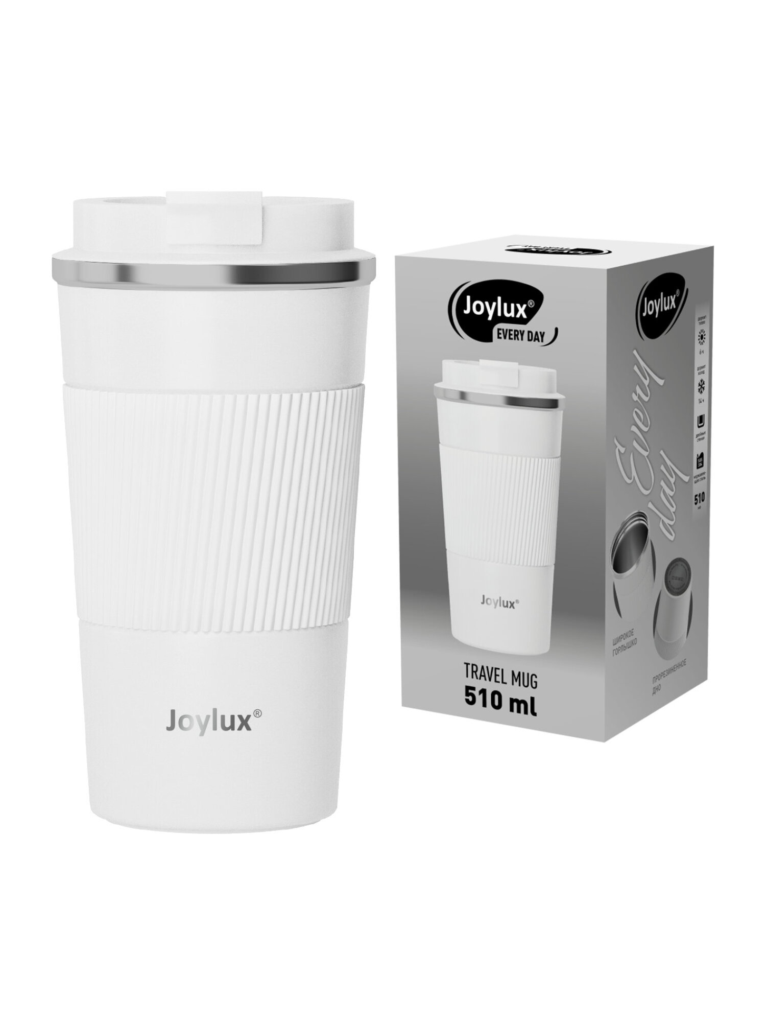 Термокружка Joylux автомобильная 510 мл термостакан для кофе и чая - фото 2