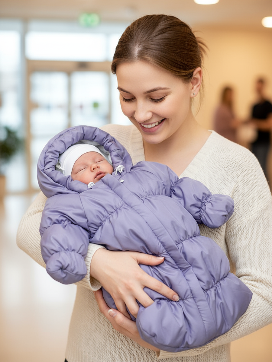 Конверт на выписку inlovery Маршмеллоу сиреневый - фото 14