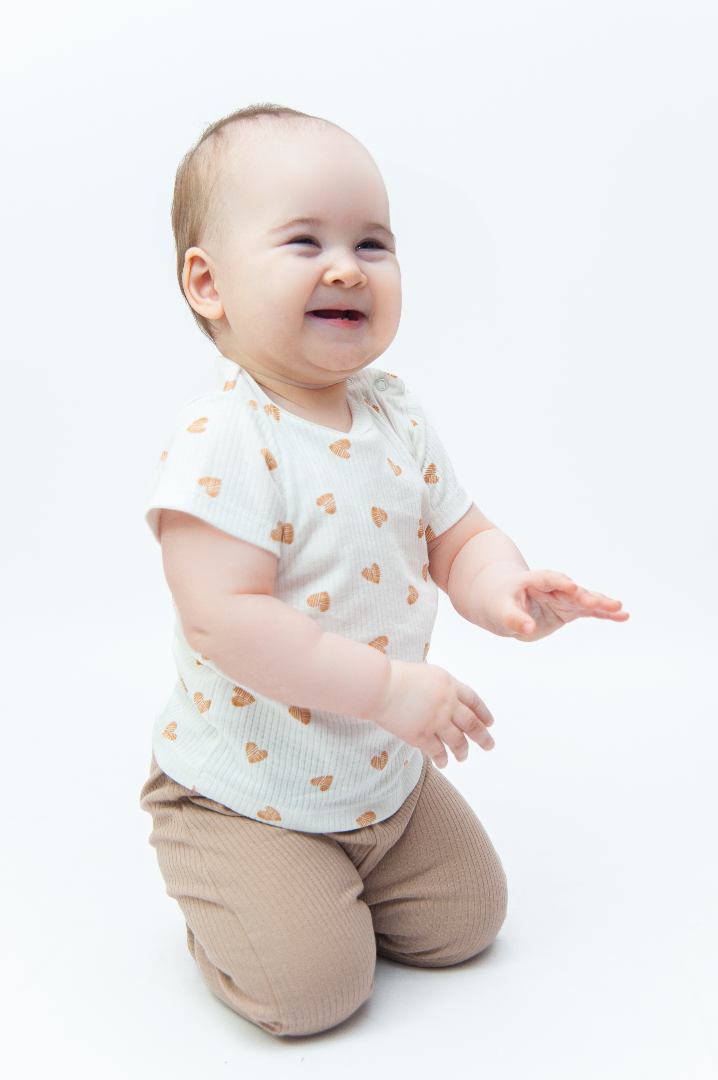 Комплект ЯРКО 05235 ИК Беж.сердечки/бежевый - фото 3