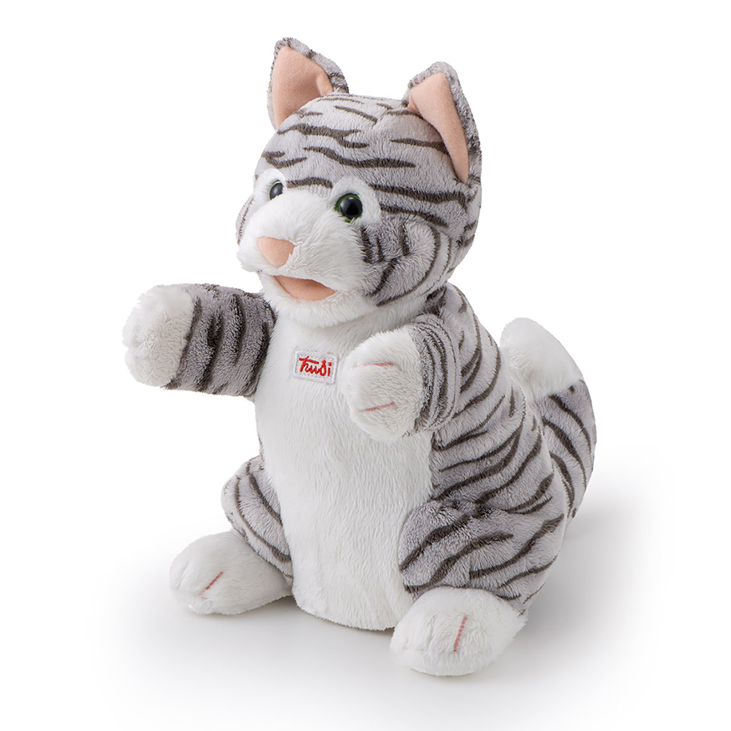 Игрушка-рукавичка Trudi Кошка полосатая 25 см - фото 1