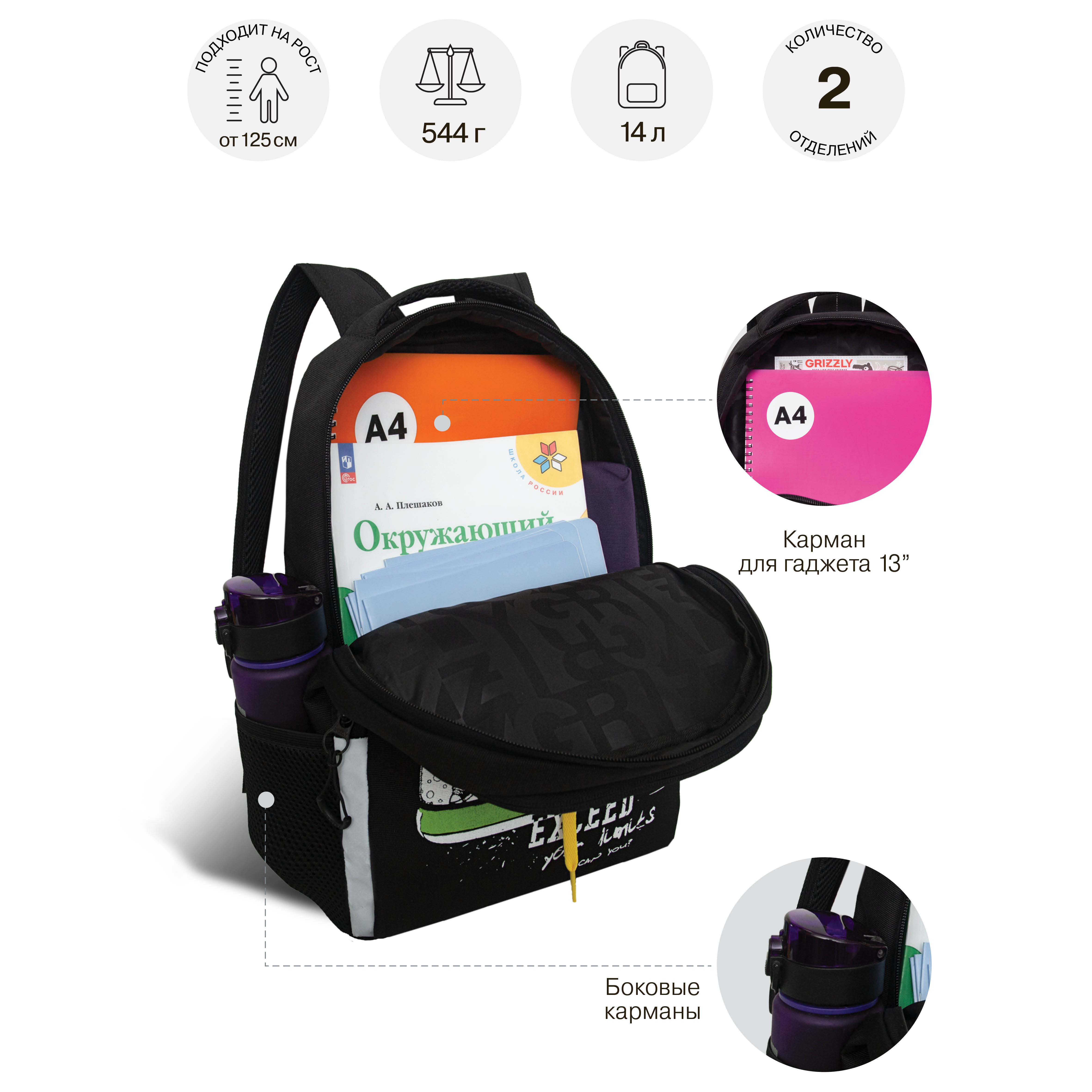 Рюкзак Grizzly для мальчика - фото 8